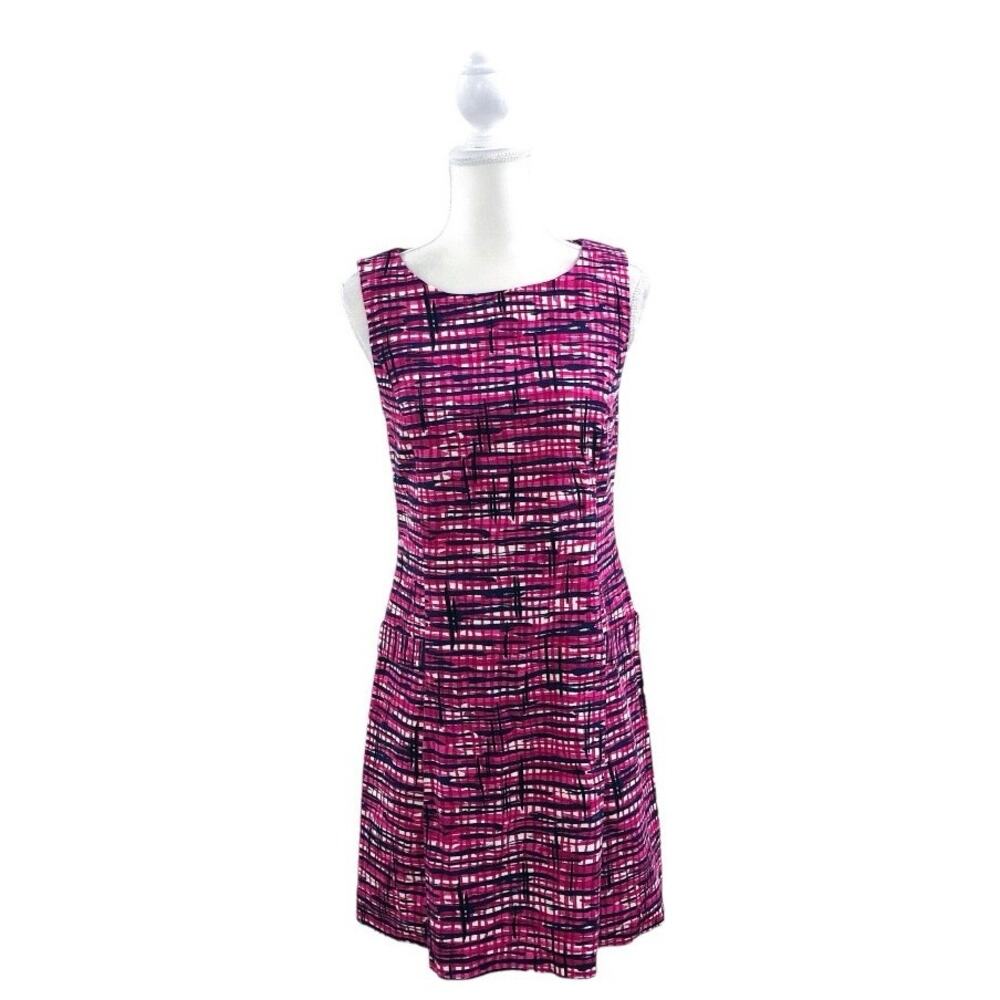 Lilly Pulitzer Geometric Abstract Pink and Navy Blue Mini Dress
